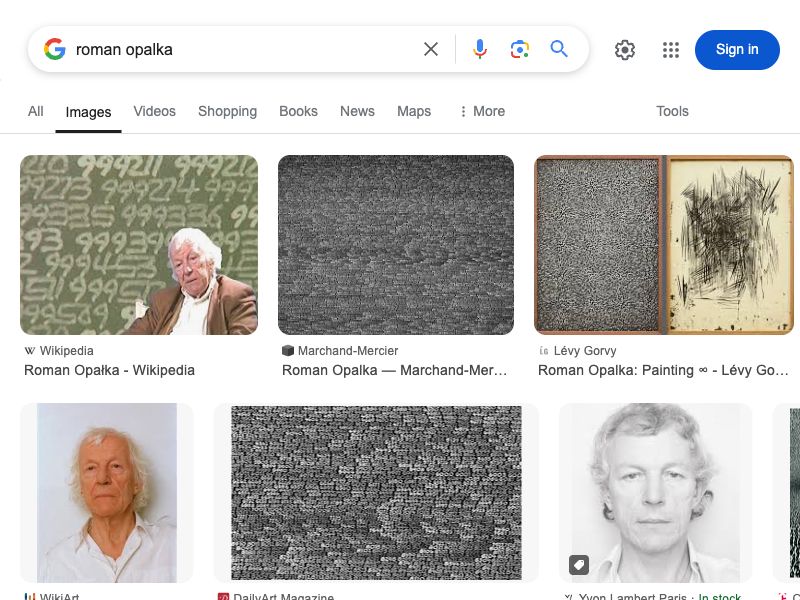 Roman Opalka,repetition number