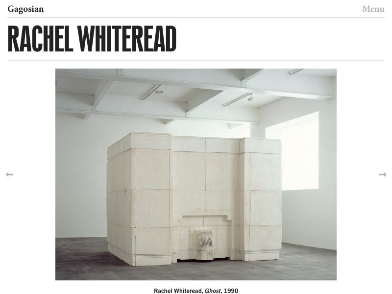 Rachel whiteread,sculpture / inside / outside / white / monument