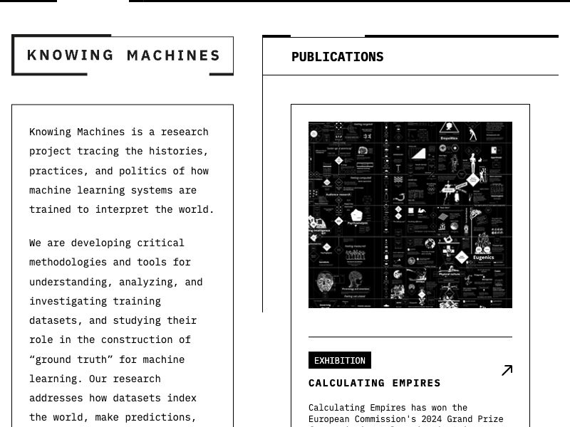 knowing machines,data set / learning machine