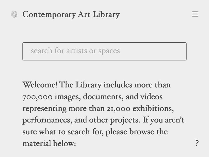 Contemporaryartlibrary,web / library