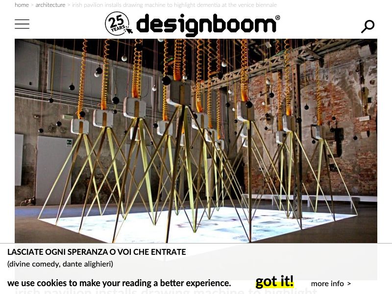 Irish pavilion,Drawing machine