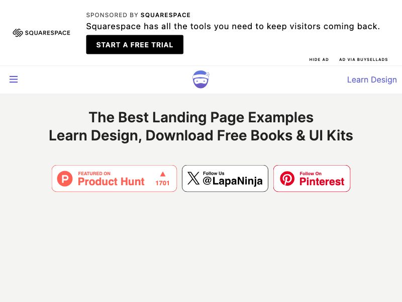 Lapa,web landing page design