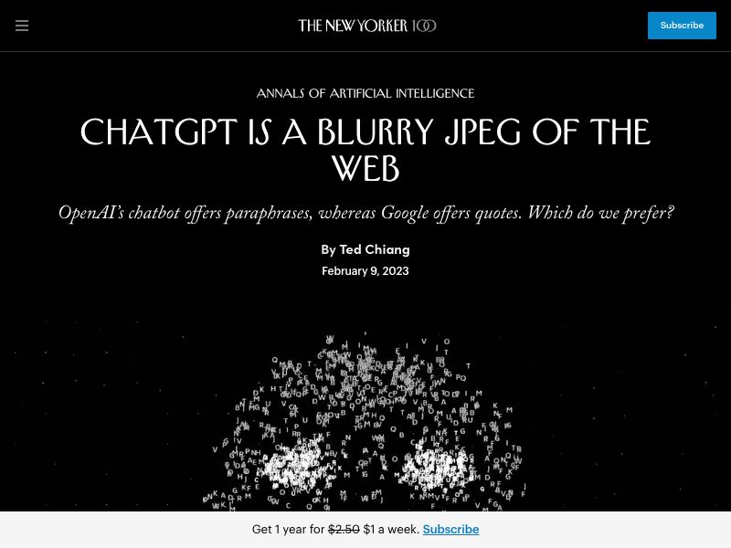 Chat gpt is a blurry,chat gpt / jpeg / ai / article 